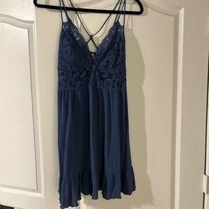 PINK Victoria's Secret Blue Lace Dress